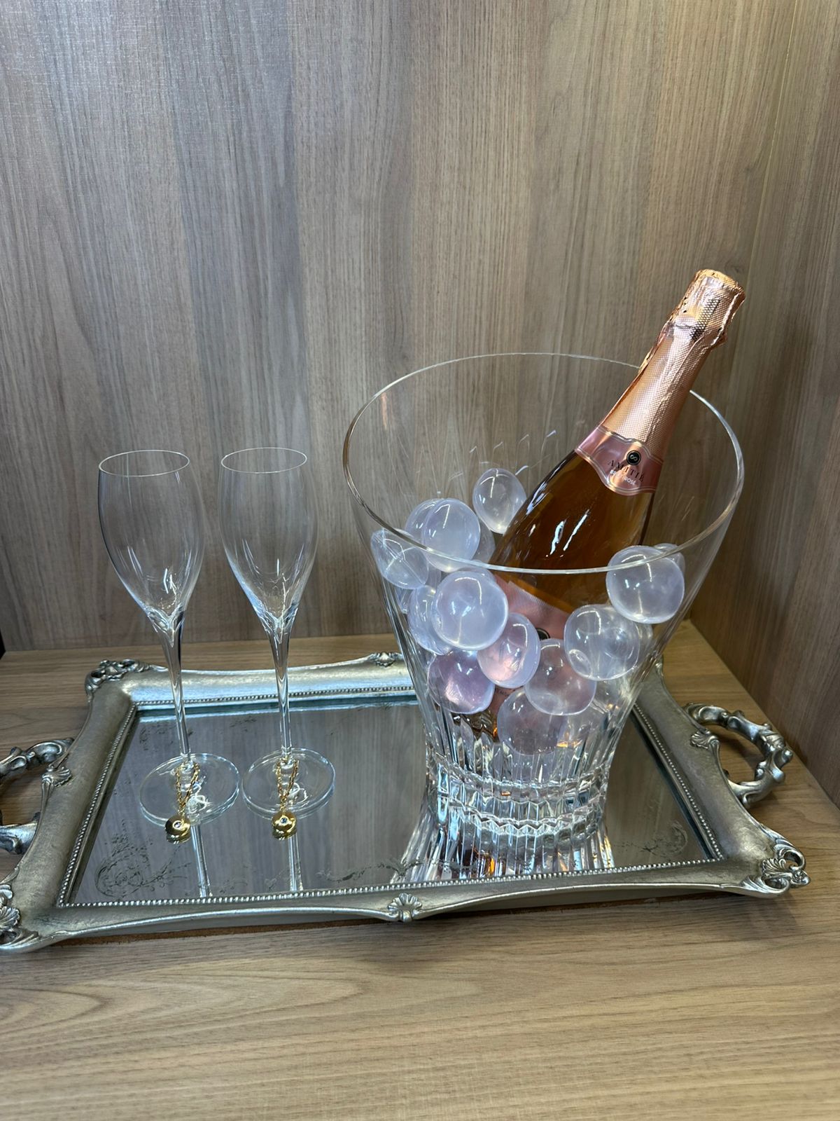 Champanheira Italiana Plisse 1 Garrafa