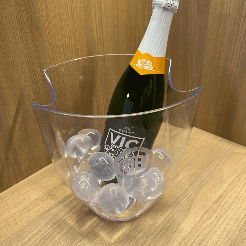 Champanheira Contemporânea Transparente para 1 Garrafa