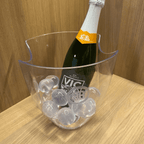 Champanheira Contemporânea Transparente para 1 Garrafa