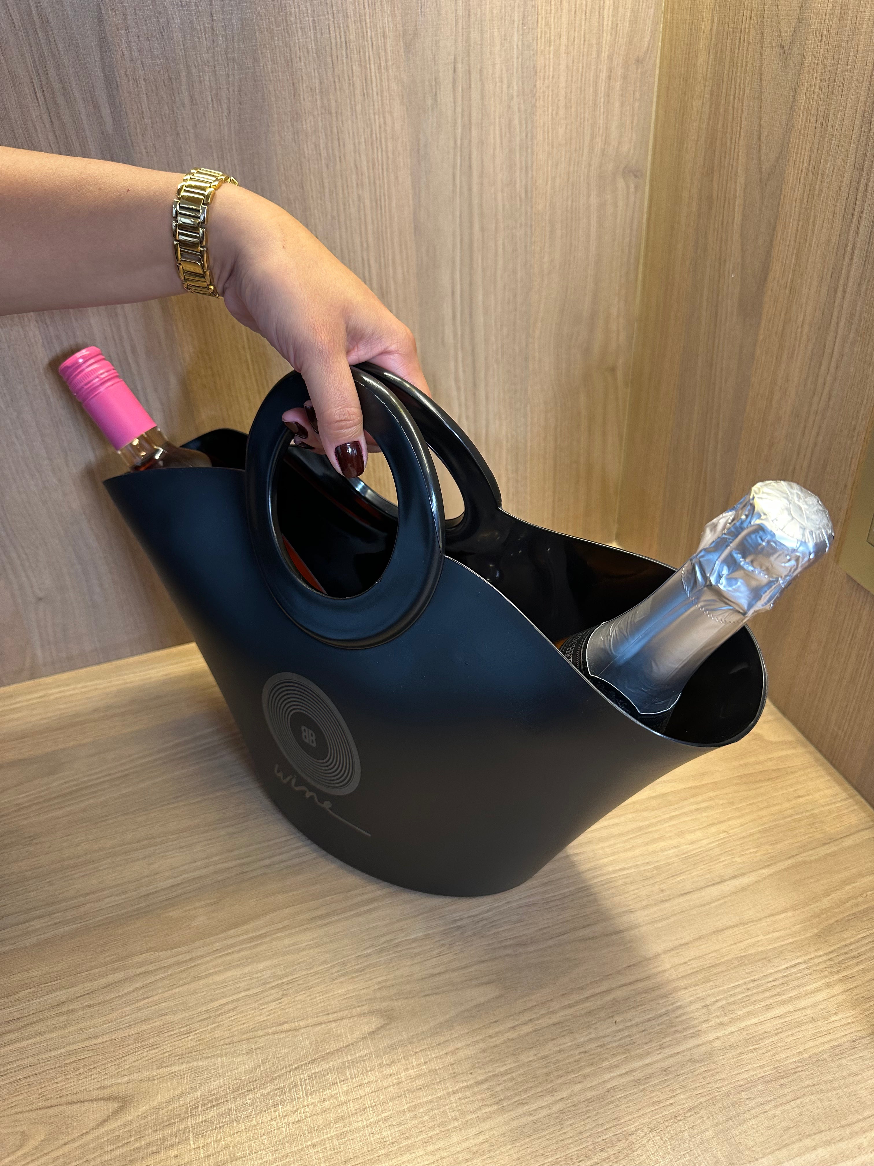 Ice Bag Brisa Preta para 2 Garrafas