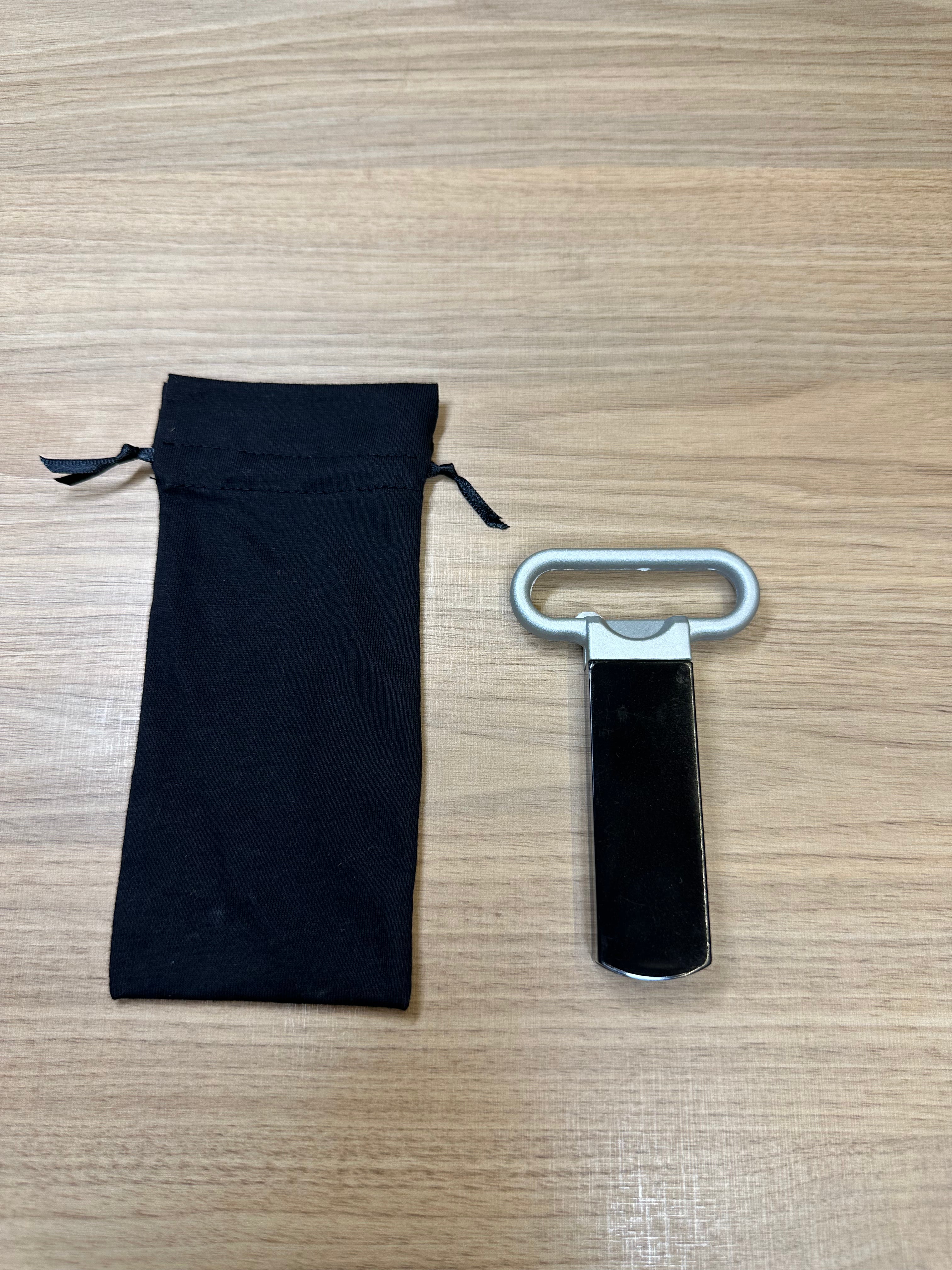 Saca Rolhas Lâminas Paralelas - Prata Fosco