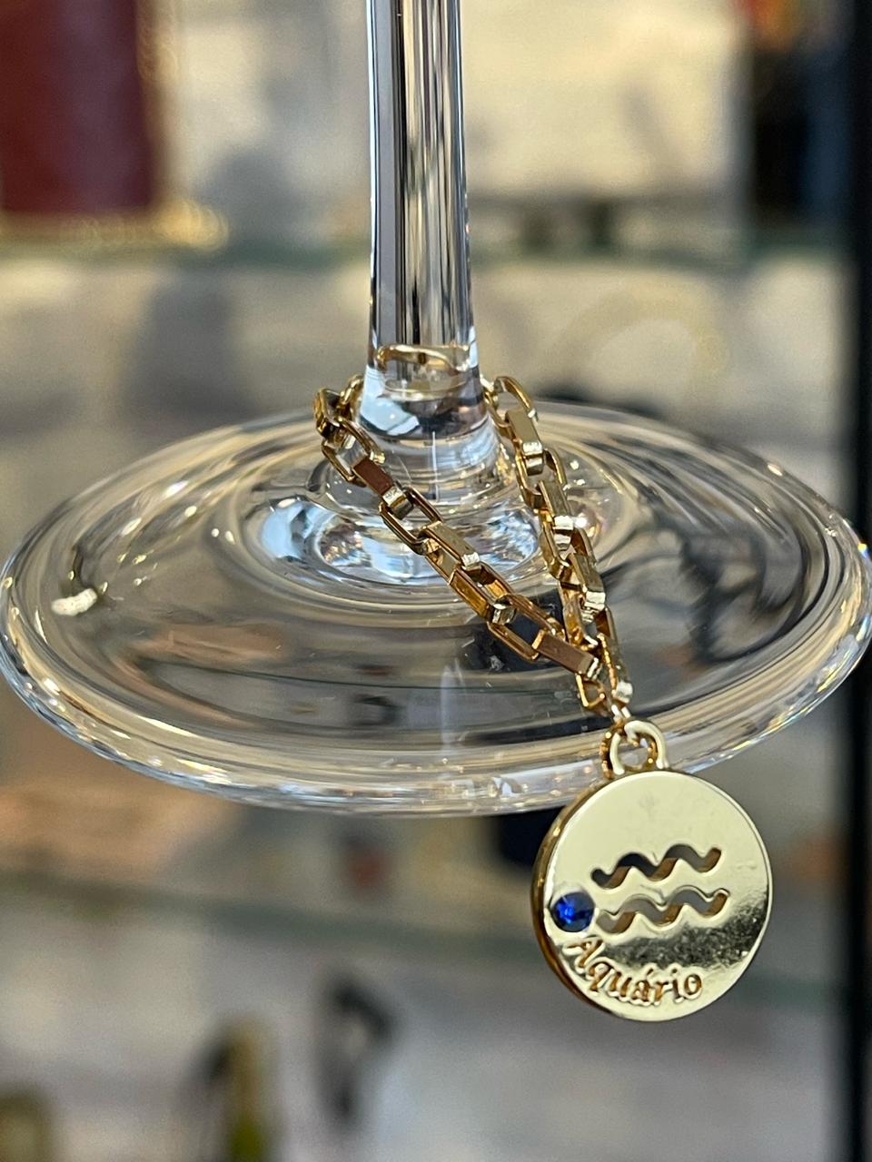 Marcador de Taça-Signos-Aquário