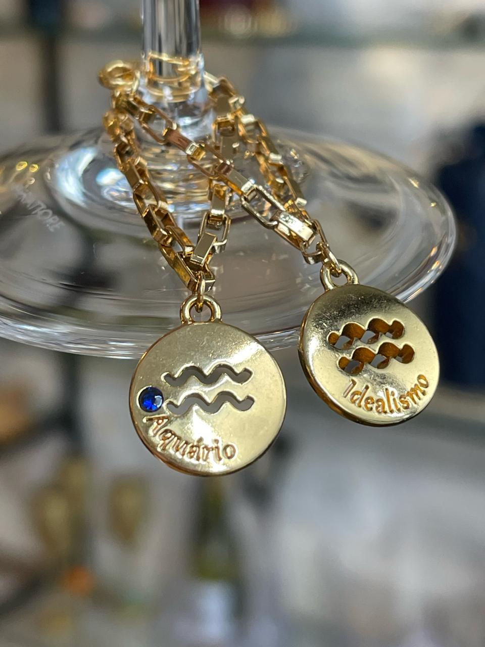 Marcador de Taça-Signos-Aquário